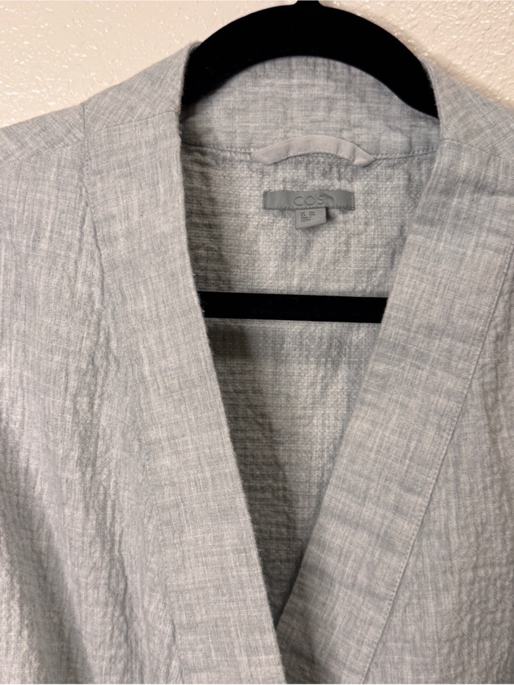 COS Grey Boxy Short Robe Cotton Turkish Spa Basic Women’s M/L